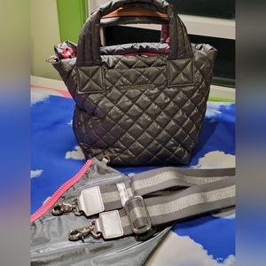 FLASH SALE MZ Wallace Slate Metallic Mini Metro Tote Deluxe